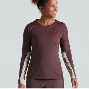 Specialized Women’s Trail Air Long Sleeve Cycling Jersey S Cast Umber Brown